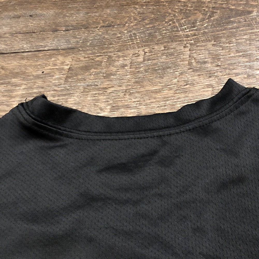 Nike Shirt Boys Medium 5/6 Black Yellow Athletic DriFit Logo Youth Kids - Picture 7 of 10